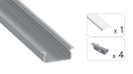 TEKKNI TVED Set, silver, transparent cover, 3 m
